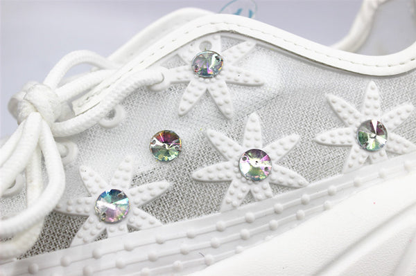 Rhinestone Summer Flower Sneaker
