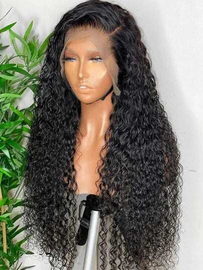 1B JERRY CURLS SWISS FULL LACE FRONTAL 13X4,13X6 WIG 200% (SILVER)