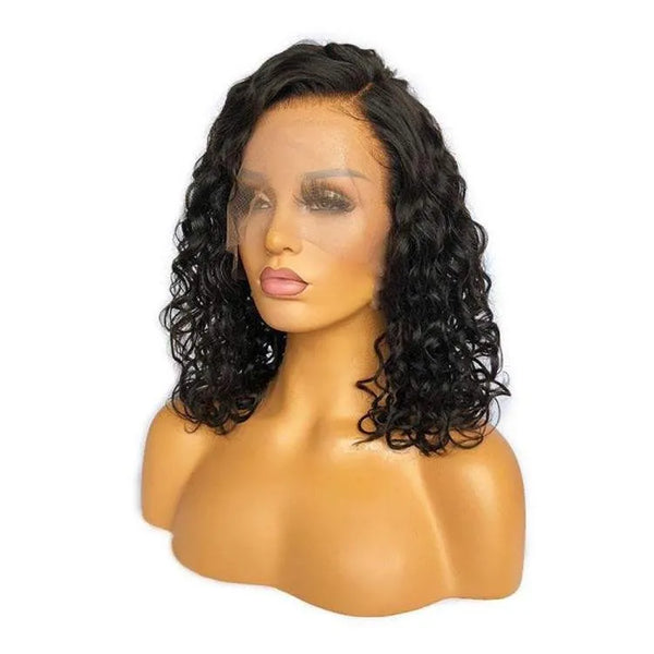 1B ITALIAN CURLS SWISS FULL LACE FRONTAL 13X4,13X6 WIG BOB 200% (SILVER)