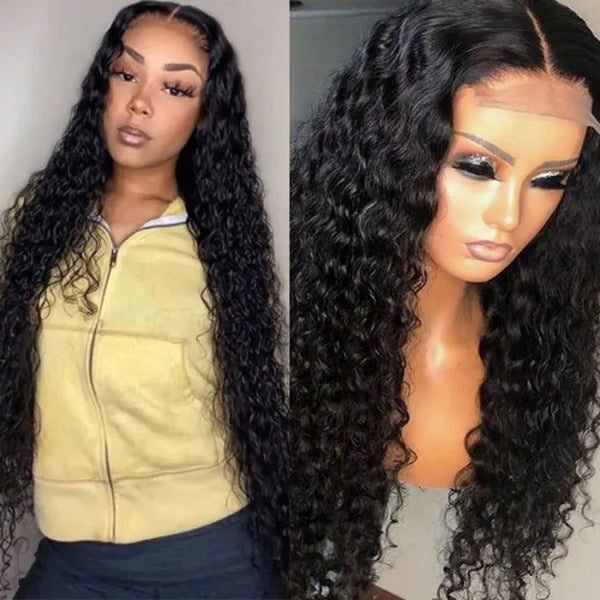 1B DEEP WAVE SWISS FULL LACE FRONTAL 13X4,13X6 WIG 200% (SILVER)