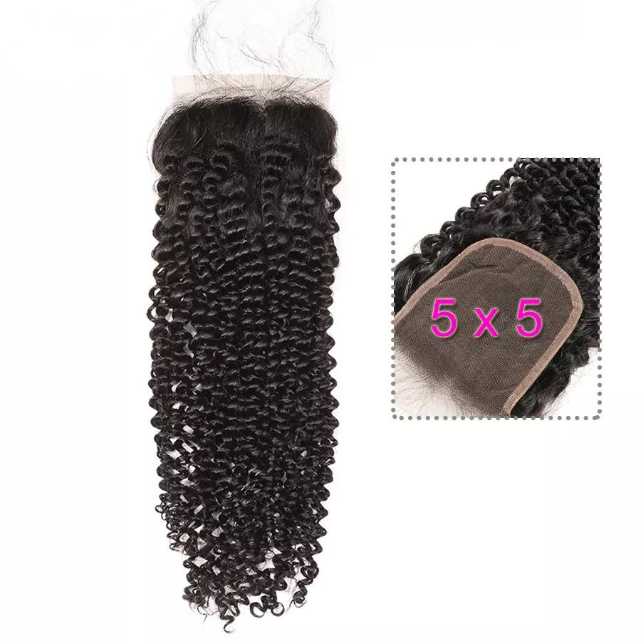 JERRY CURL (5x5) SWISS/HD LACE CLOSURE