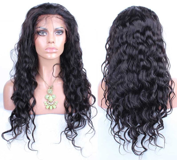 1B OCEAN WAVE SWISS FULL LACE FRONTAL 13X4,13X6 WIG 200% (SILVER)