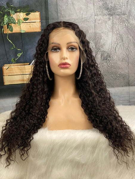 1B DEEP WAVE SWISS FULL LACE FRONTAL 13X4,13X6 WIG 200% (SILVER)