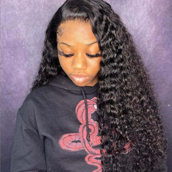 1B DEEP WAVE 13X4 SWISS LACE FRONTAL WIG 150% (COOPER)