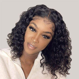 1B OCEAN WAVE SWISS FULL LACE FRONTAL 13X4,13X6 WIG BOB 200% (SILVER)