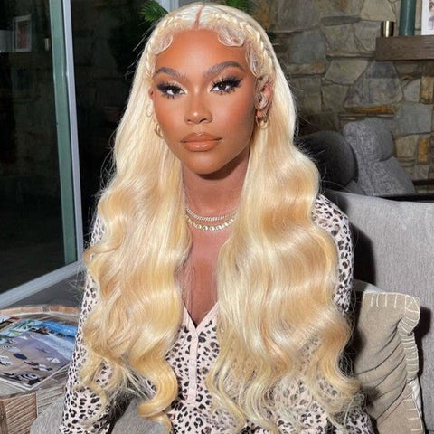 613 BODY WAVE SWISS FULL FRONTAL 13X4/13X6 LACE FRONTAL WIG 180% (SILVER)
