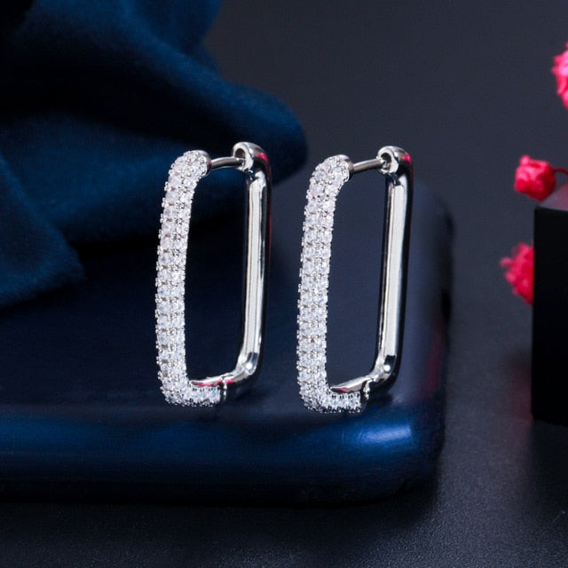 Rectangular Hoop Earrings