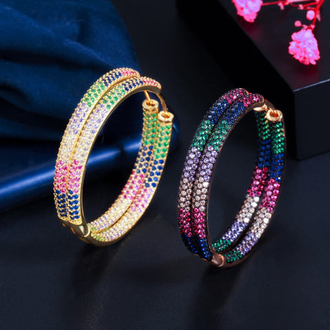 Luxury Zircon Hoop Earrings
