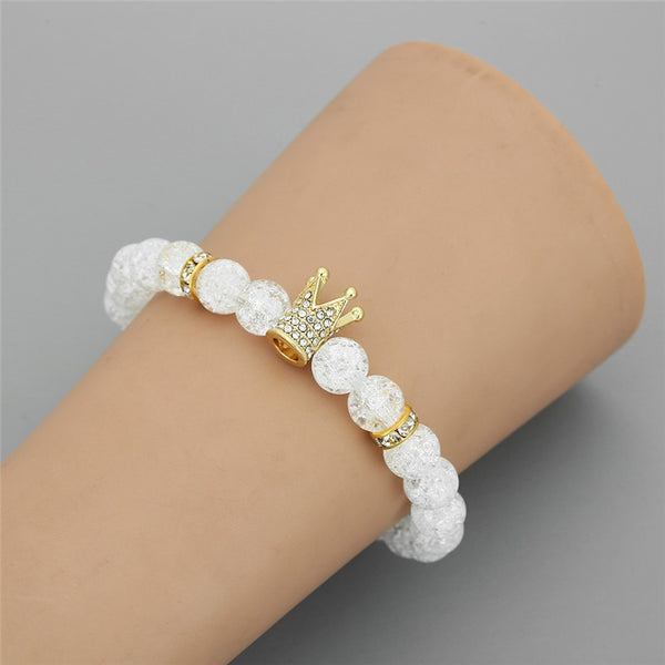 New Fashion Imperial Micro Pave Cubic Zircon Crown Charm Bracelet