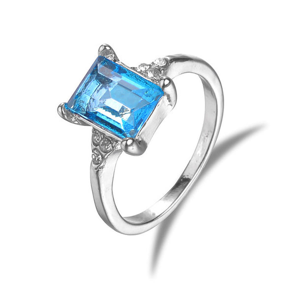 New Square Zircon Rings