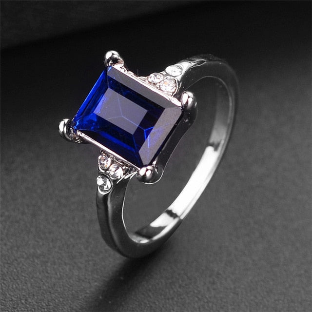 New Square Zircon Rings