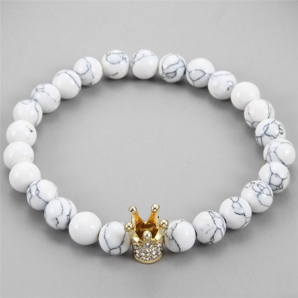 New Fashion Imperial Micro Pave Cubic Zircon Crown Charm Bracelet