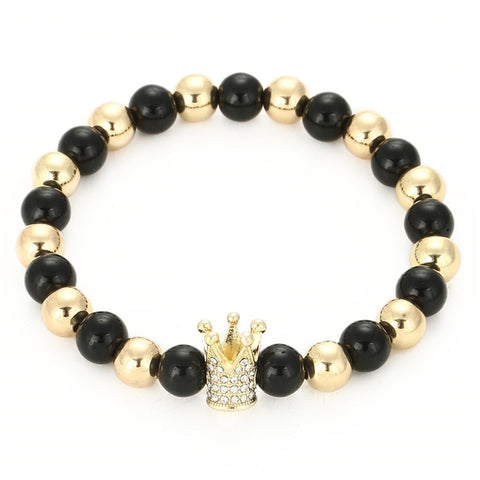 New Fashion Imperial Micro Pave Cubic Zircon Crown Charm Bracelet