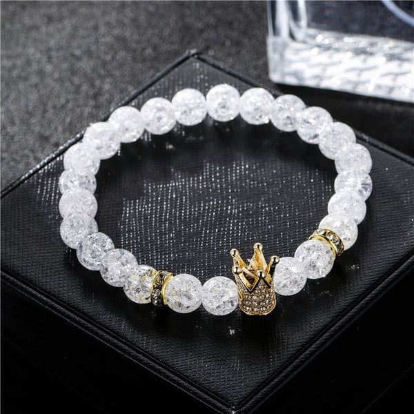 New Fashion Imperial Micro Pave Cubic Zircon Crown Charm Bracelet