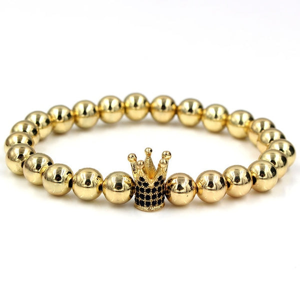 New Fashion Imperial Micro Pave Cubic Zircon Crown Charm Bracelet