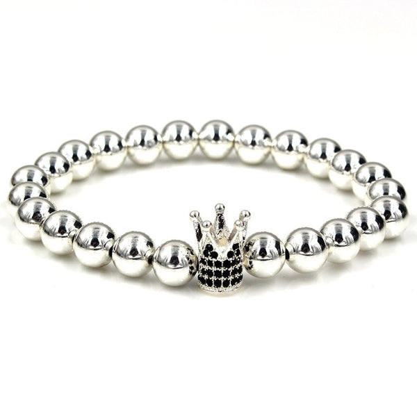 New Fashion Imperial Micro Pave Cubic Zircon Crown Charm Bracelet