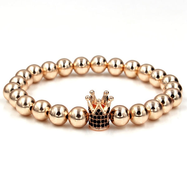 New Fashion Imperial Micro Pave Cubic Zircon Crown Charm Bracelet