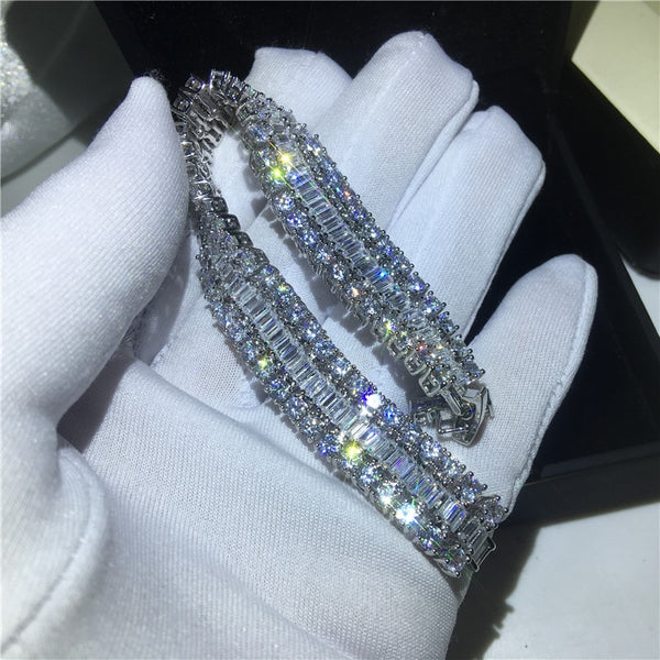 Luxury Female White Gold Filled bracelets