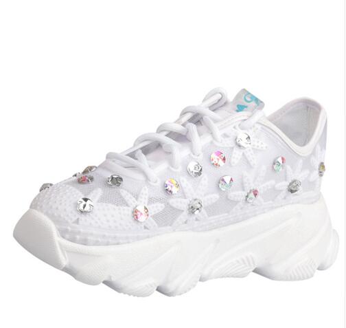 Rhinestone Summer Flower Sneaker