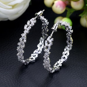 Crystal Big Hoop Earrings