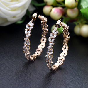 Crystal Big Hoop Earrings