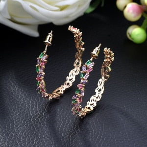 Crystal Big Hoop Earrings