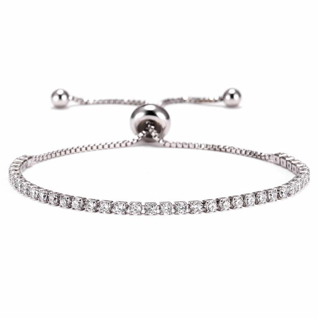 Rinhoo 2mm Iced Zircon Bracelet