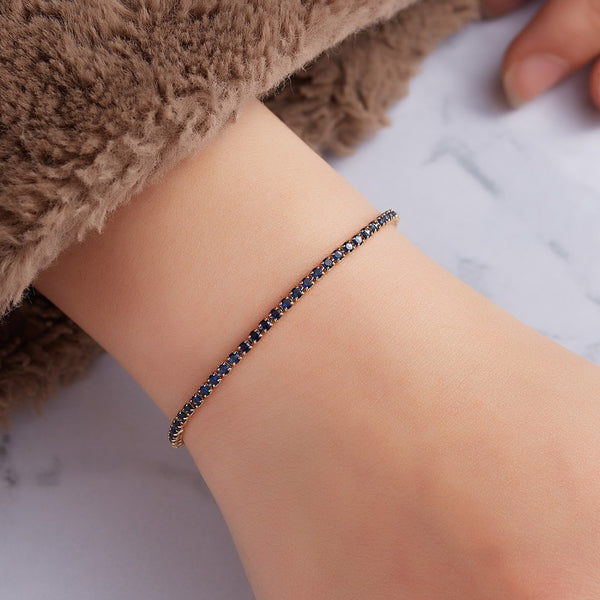 Rinhoo 2mm Iced Zircon Bracelet