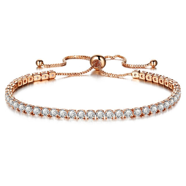 Fashion Simple Shiny Crystal Zircon Push-pull Bracelet