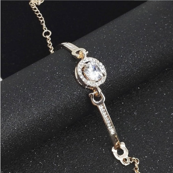 Fashion Shiny White Big Zircon Charm Bracelet