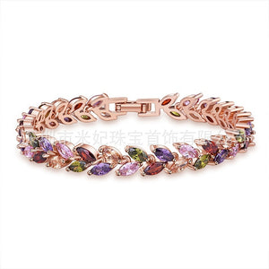 Crystal Beads Flower Zircon Bracelet