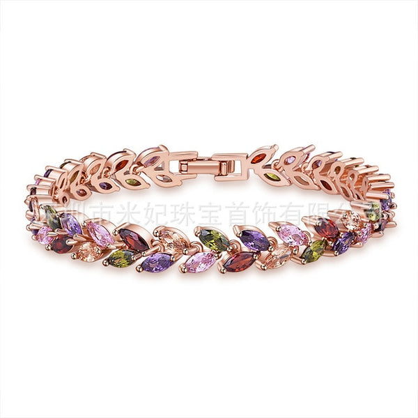 Crystal Beads Flower Zircon Bracelet