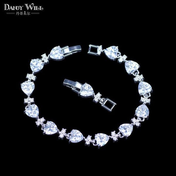 Heart Cubic Zircon  Bracelet