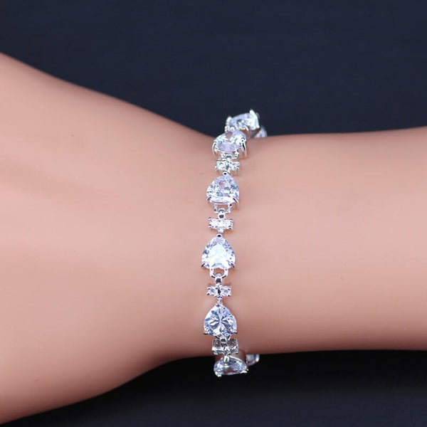 Heart Cubic Zircon  Bracelet