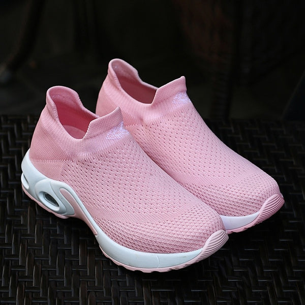 Women Plus Size Sneakers Stretch Flats Platform