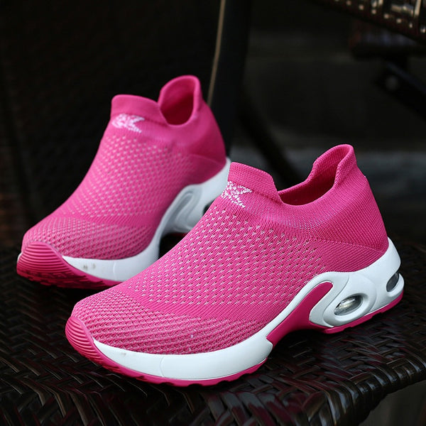 Women Plus Size Sneakers Stretch Flats Platform