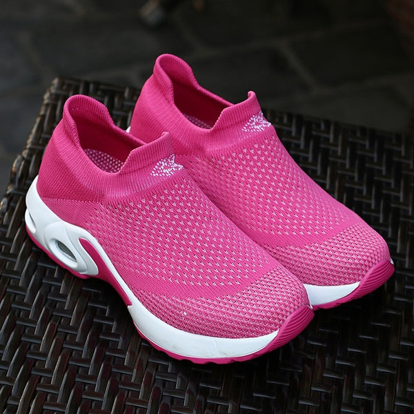 Women Plus Size Sneakers Stretch Flats Platform