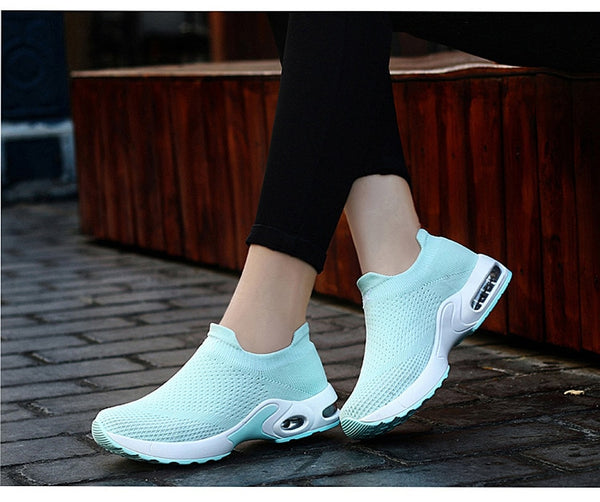 Women Plus Size Sneakers Stretch Flats Platform