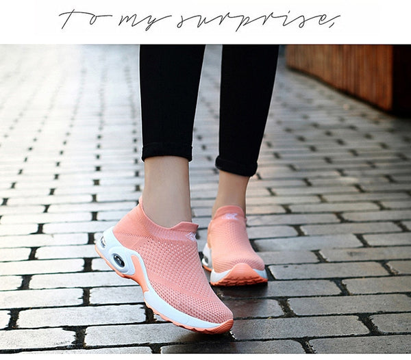 Women Plus Size Sneakers Stretch Flats Platform